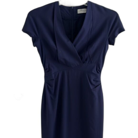 EUC MM Lafleur Emma Dress Deep Indigo Blue Soft Wool Sz 6 - Picture 7 of 13